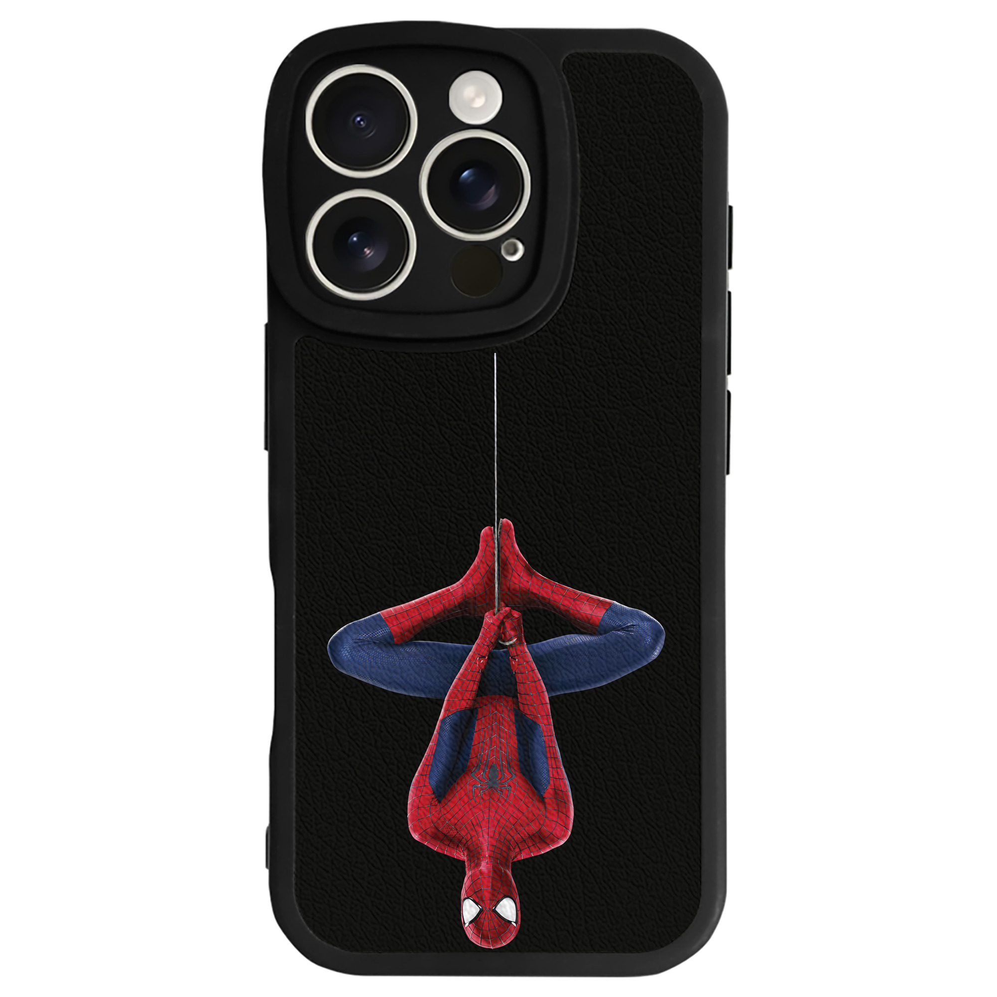 Spider Man スパイダーマン 【iPhone 16シリーズ対応】シリコンスマホケース（レザー調） 材質：シリコン